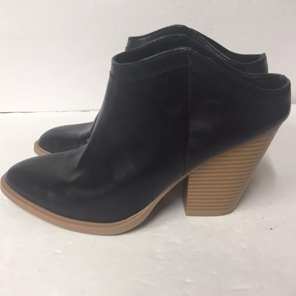 DV by Dolce Vita Shoes - DV Dolce Vita Black Faux Leather Mule Ankle Bootie